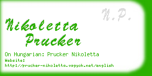 nikoletta prucker business card